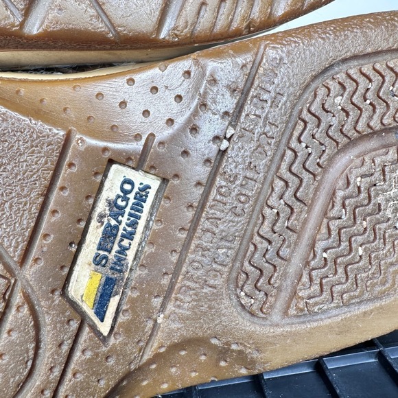 Sebago Docksides Brown Leather Boat Shoes Mens Size 8M Outdoor Loafers - Picture 7 of 12